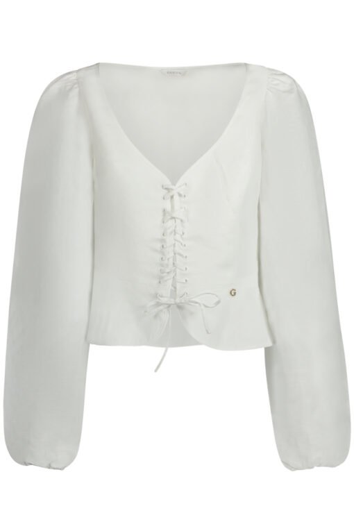 guess jeans camicia maniche lunghe donna