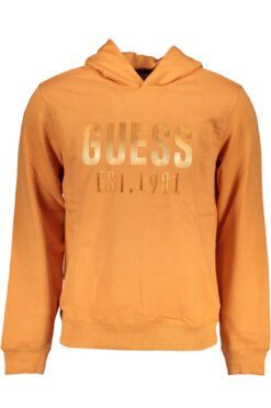 guess jeans felpa senza zip uomo arancio