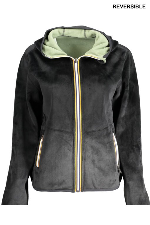 k-way felpa con zip donna