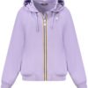 k-way felpa con zip donna