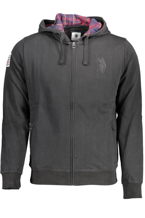 u.s. polo felpa con zip uomo