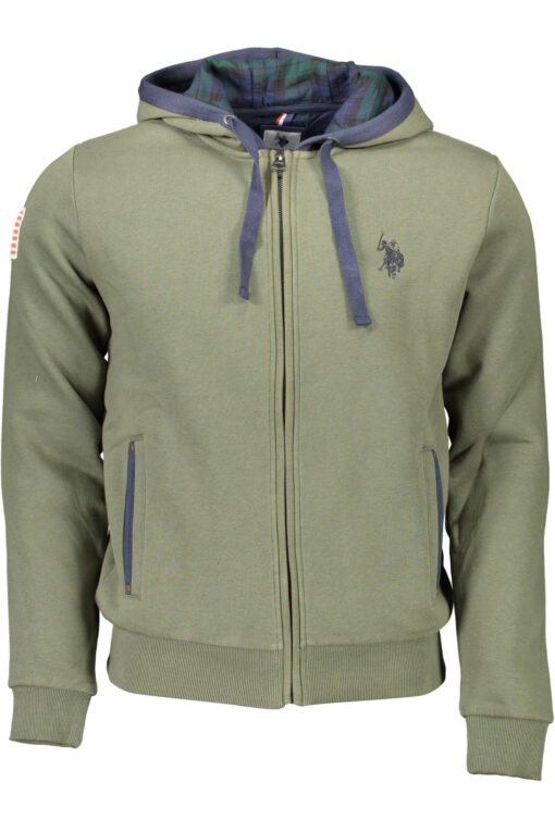 u.s. polo felpa con zip uomo