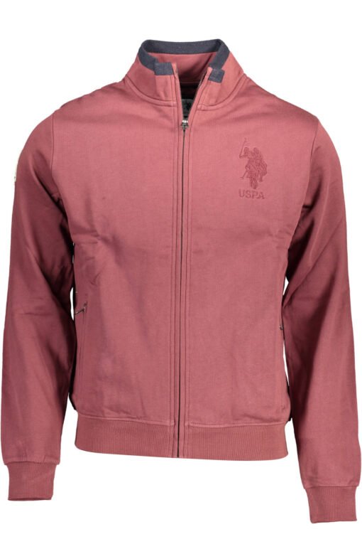 u.s. polo felpa con zip uomo