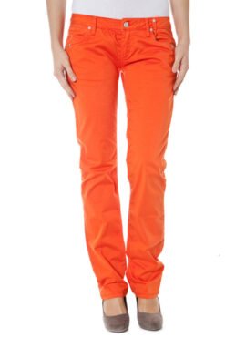 zuelements pantalone donna arancio
