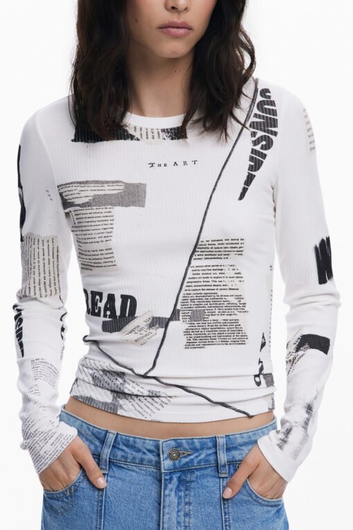 desigual t-shirt maniche lunghe donna