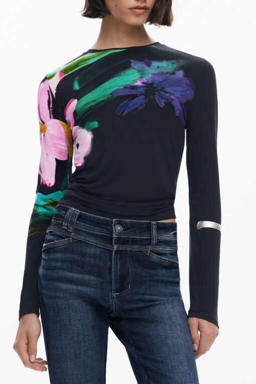 desigual t-shirt maniche lunghe donna