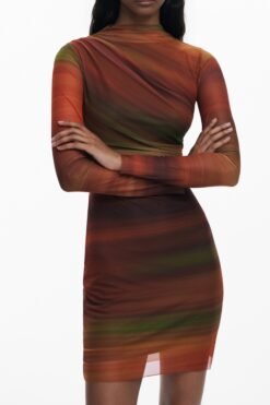 desigual abito corto donna arancio