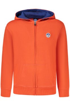 north sails felpa con zip bambino arancio